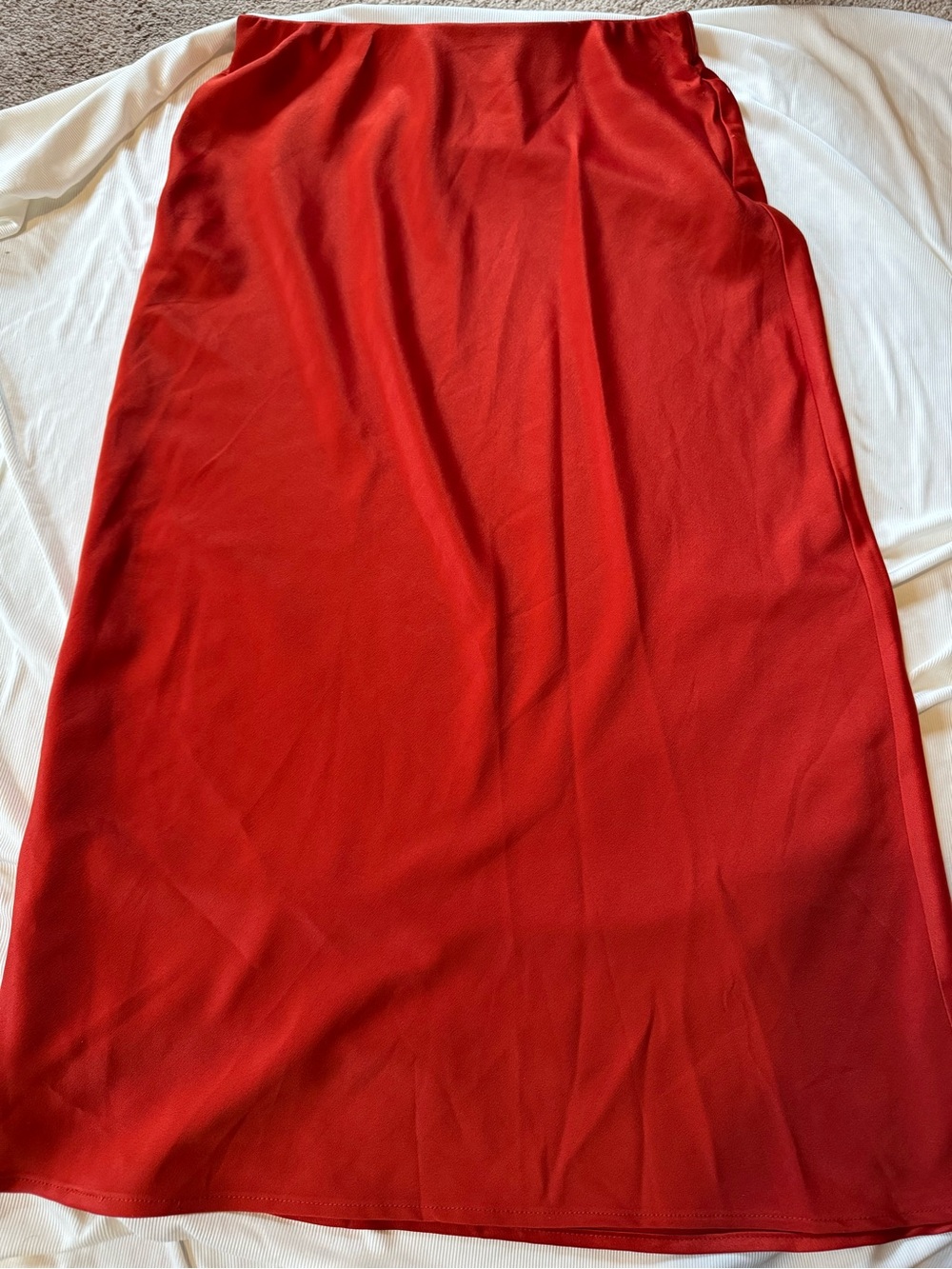 A New Day Midi Satin Skirt